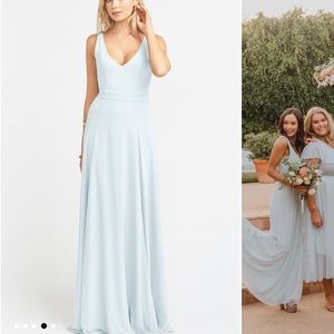 Jenn Maxi Bridesmaid Dress - icy blue chiffon